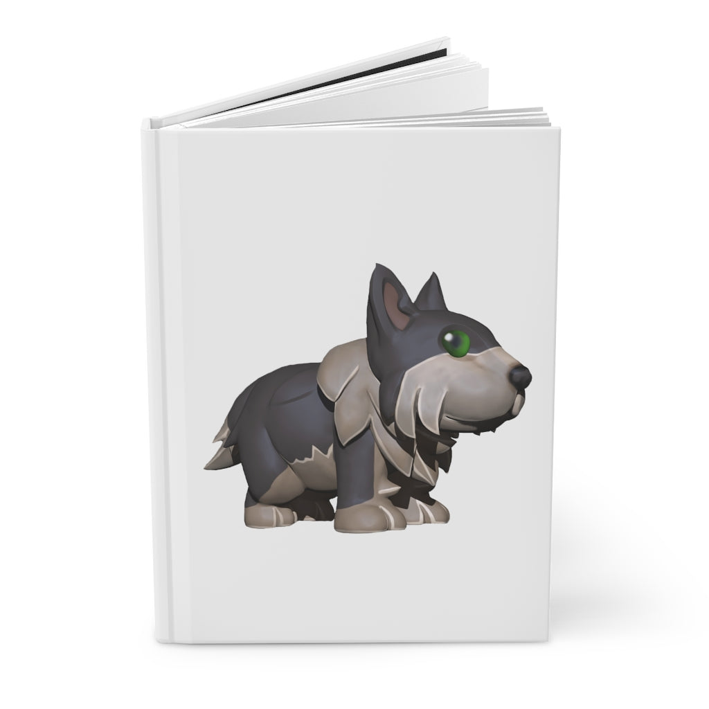 Grey Dog Hardcover Journal with matte finish, customizable covers, and lined pages, perfect for personal journaling.