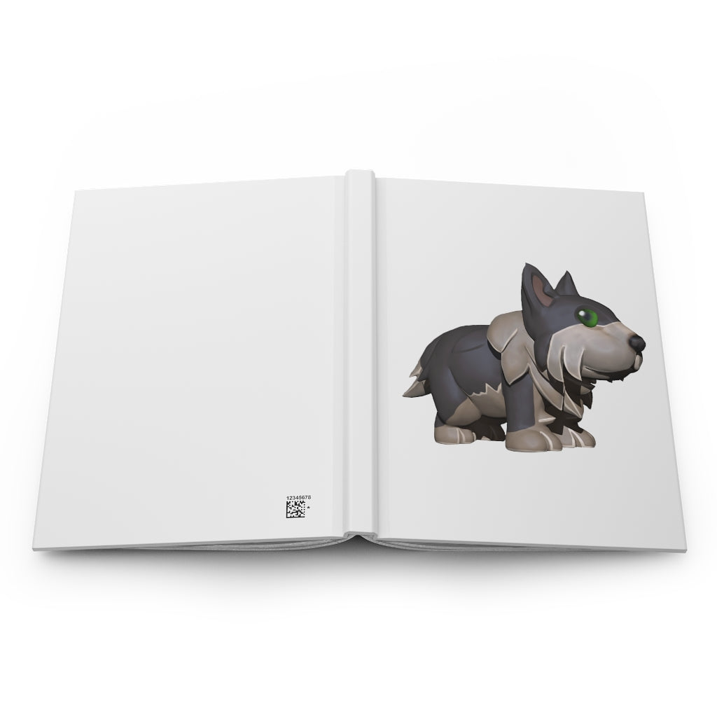 Grey Dog Hardcover Journal with matte finish, customizable covers, and lined pages, perfect for personal journaling.