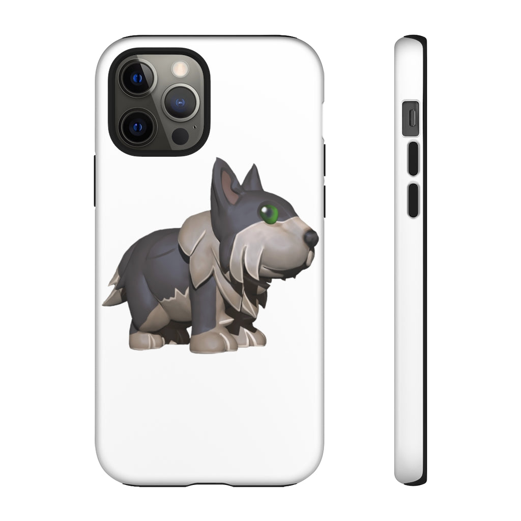 Grey Dog Tough Case featuring a stylish design with impact-resistant polycarbonate and TPU liner for smartphone protection.