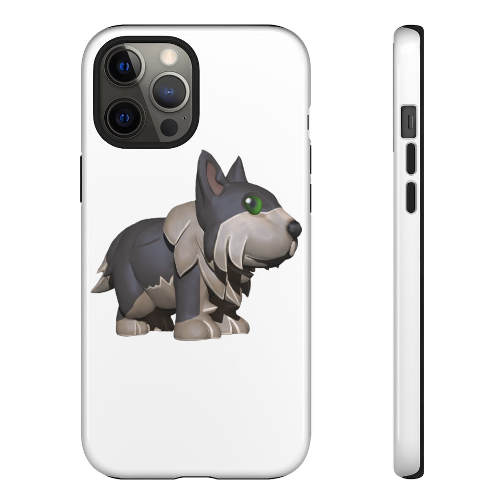 Grey Dog Tough Case featuring a stylish design with impact-resistant polycarbonate and TPU liner for smartphone protection.