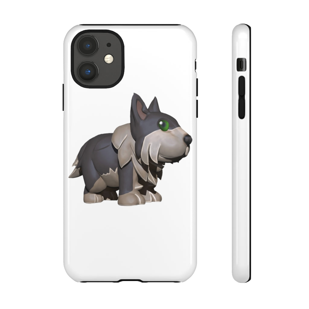 Grey Dog Tough Case featuring a stylish design with impact-resistant polycarbonate and TPU liner for smartphone protection.