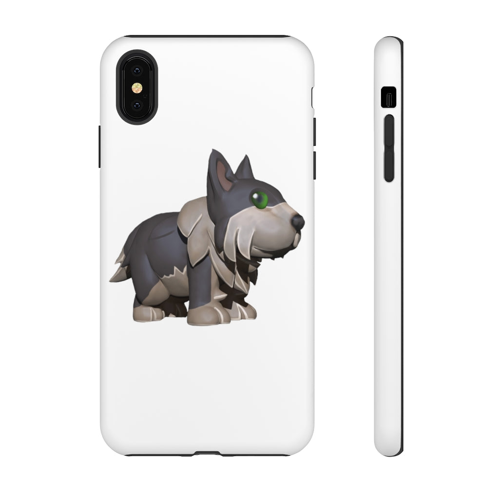 Grey Dog Tough Case featuring a stylish design with impact-resistant polycarbonate and TPU liner for smartphone protection.