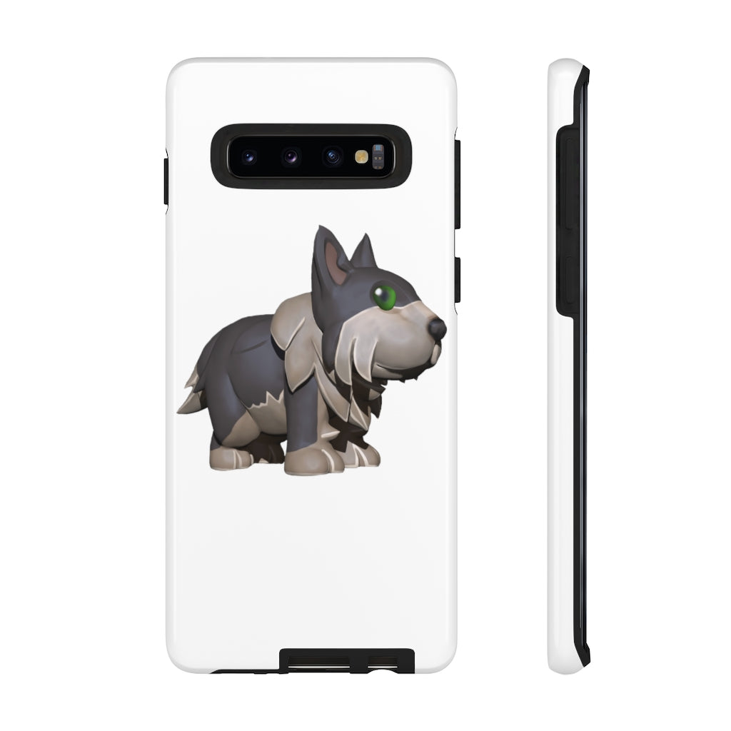 Grey Dog Tough Case featuring a stylish design with impact-resistant polycarbonate and TPU liner for smartphone protection.