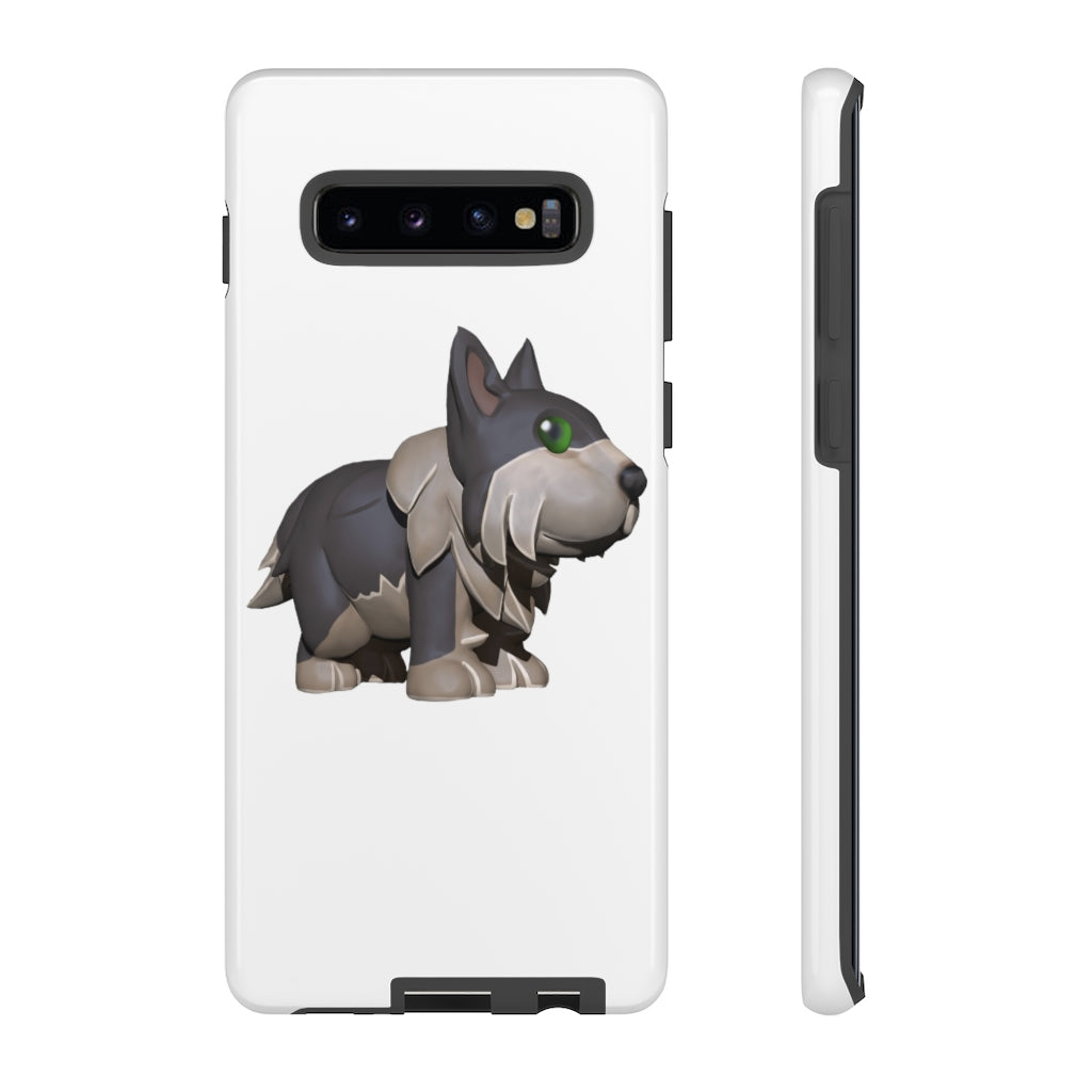 Grey Dog Tough Case featuring a stylish design with impact-resistant polycarbonate and TPU liner for smartphone protection.