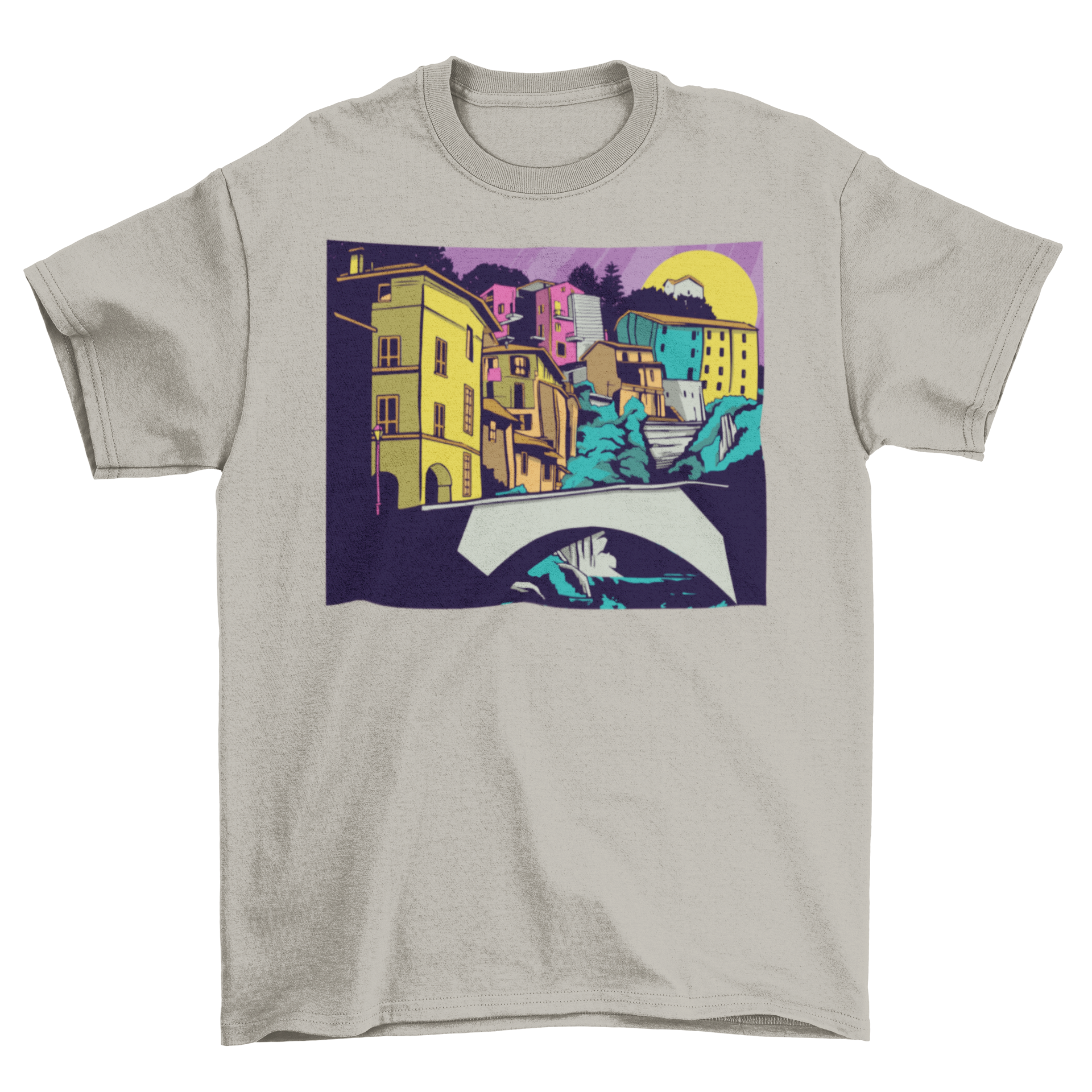 Guanajuato city t-shirt featuring colorful buildings and unique design inspired by Mexican architecture.