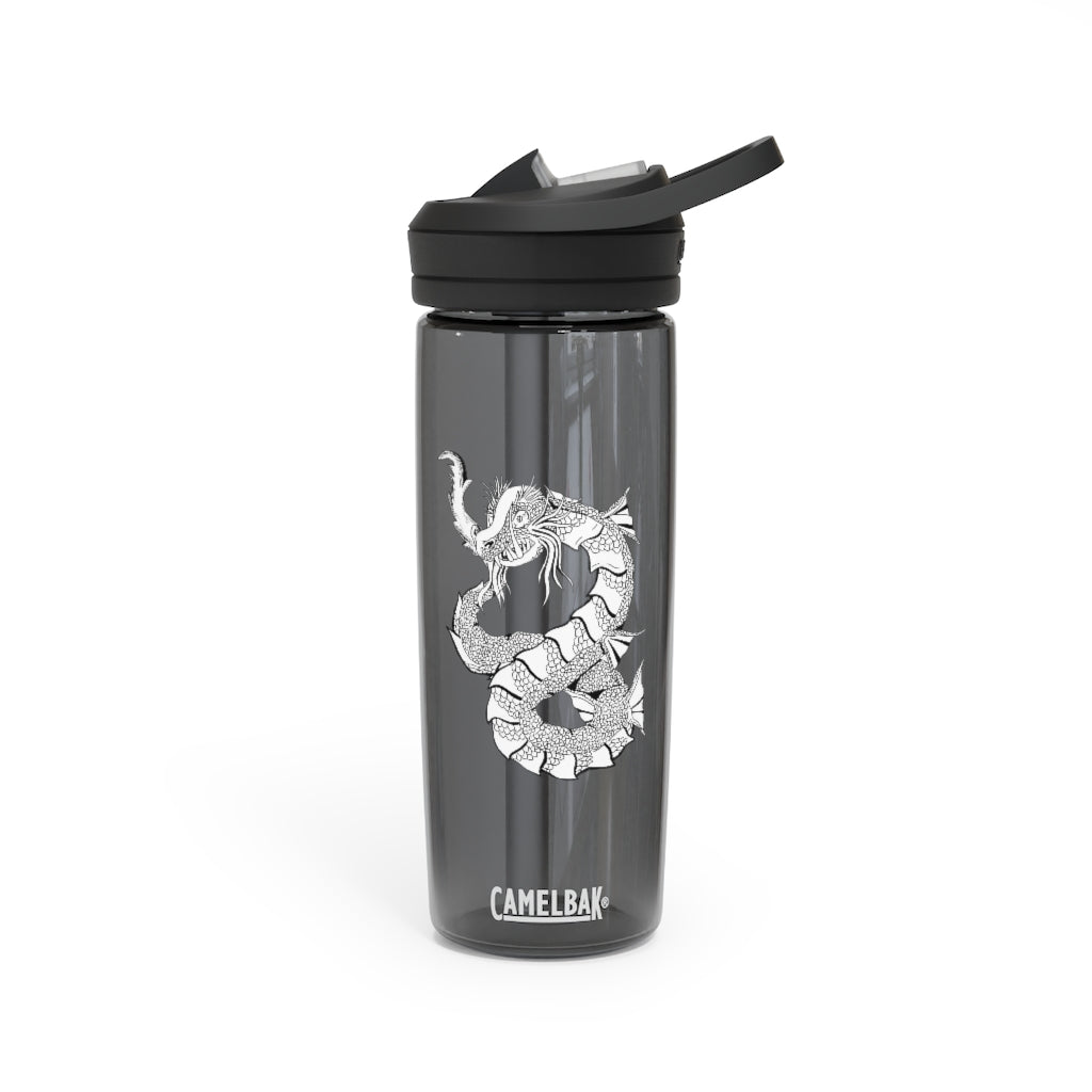 Gydraxis CamelBak Eddy® Water Bottle in 20oz and 25oz sizes, showcasing its robust design and spill-proof features.