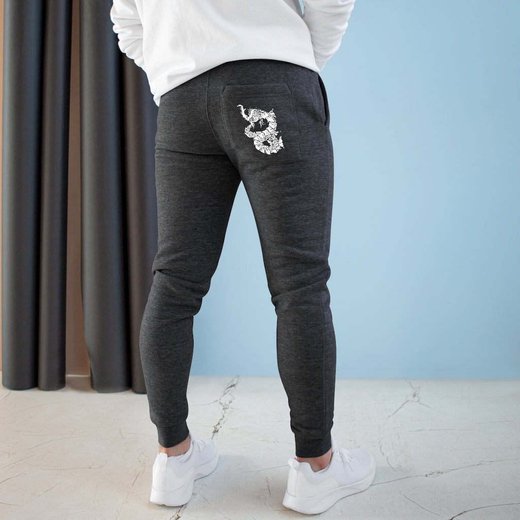 Gydraxis Premium Fleece Joggers in a stylish design, featuring two side pockets and a customizable back pocket.