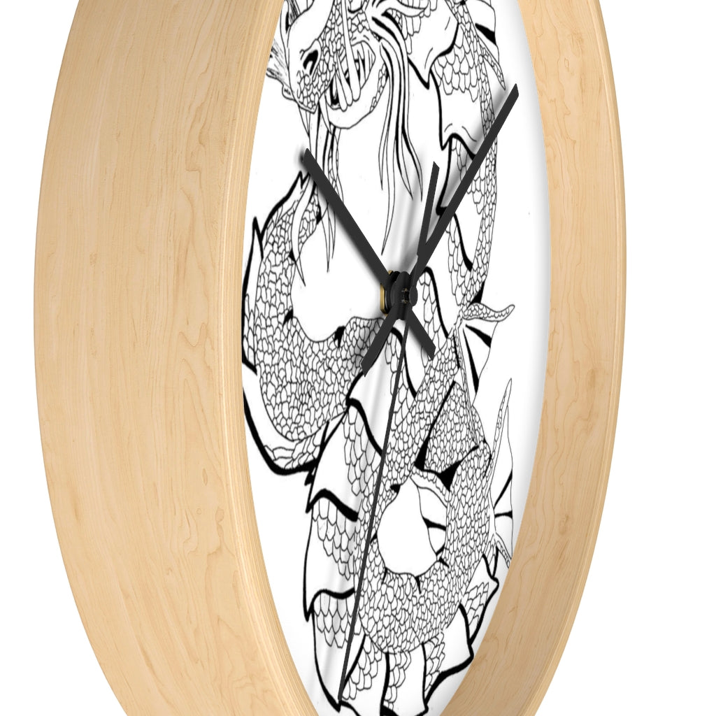 Gydraxis Wall Clock featuring a wooden frame and plexiglass face, ideal for indoor use.