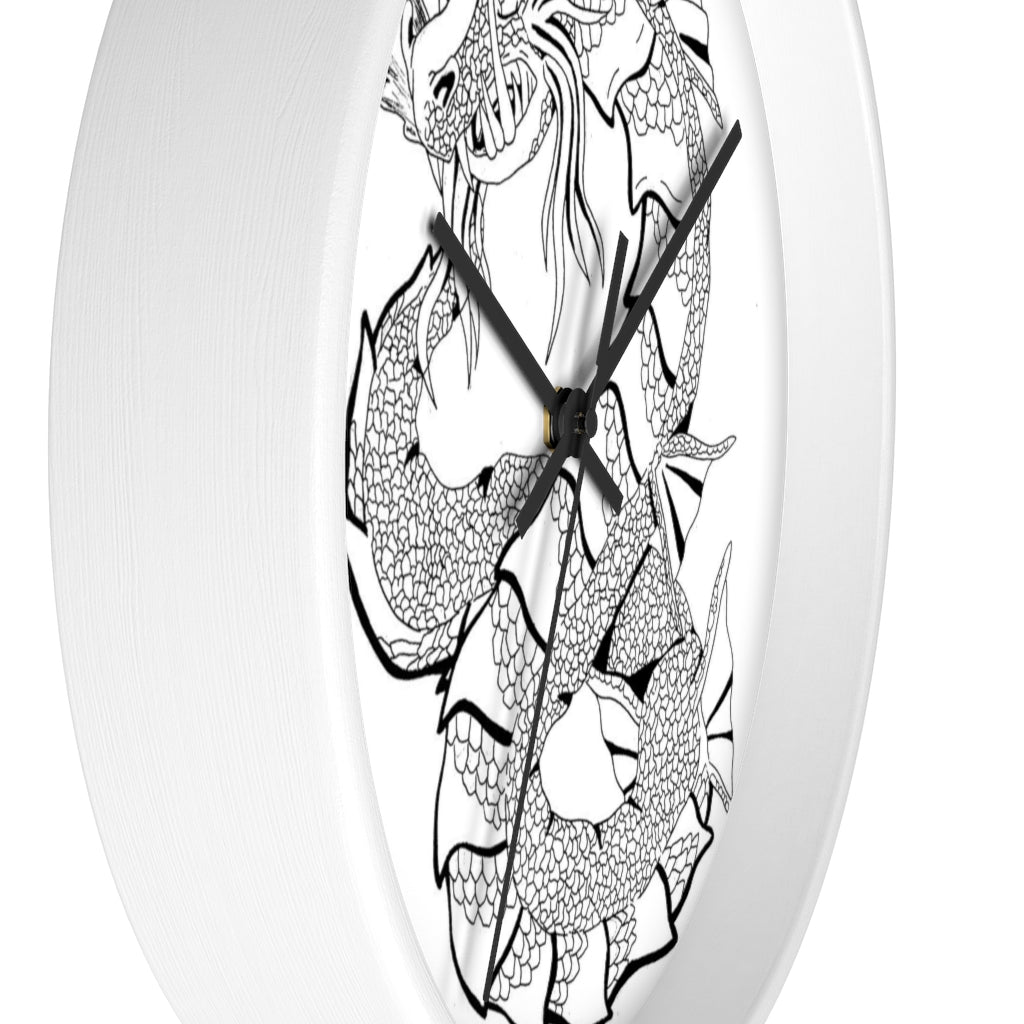 Gydraxis Wall Clock featuring a wooden frame and plexiglass face, ideal for indoor use.