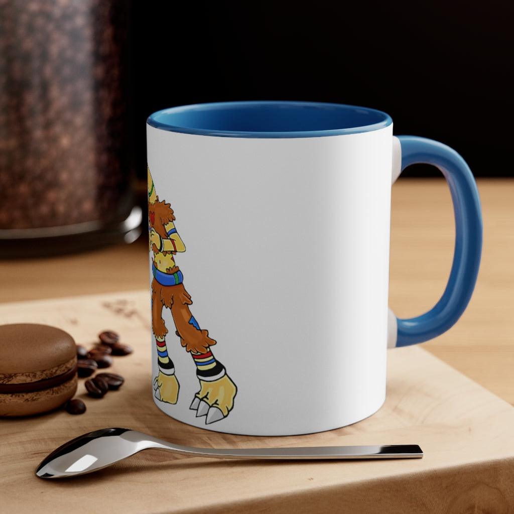 Gydro Accent Coffee Mug in vibrant two-tone design with a comfortable C-handle and colorful interior.