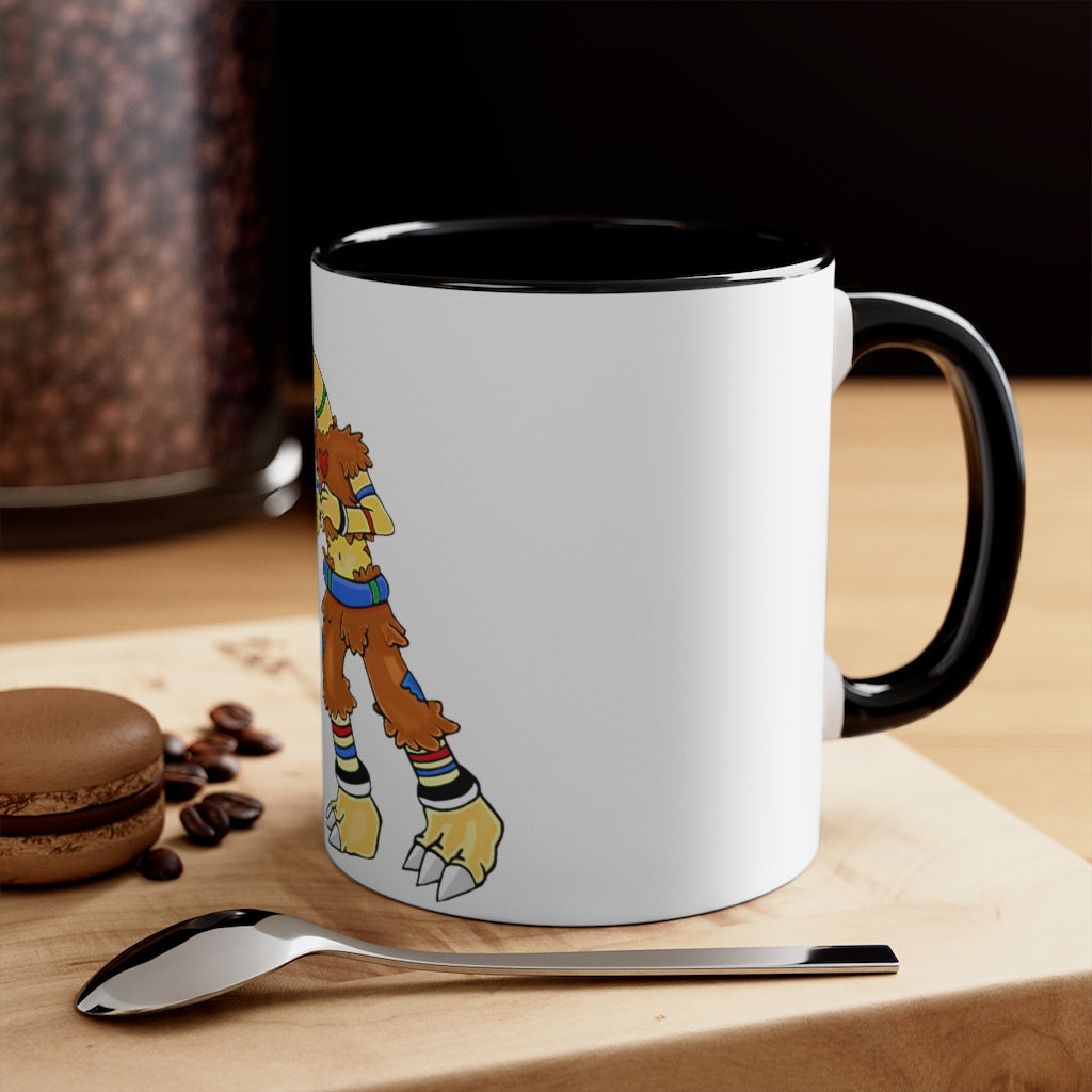 Gydro Accent Coffee Mug in vibrant two-tone design with a comfortable C-handle and colorful interior.