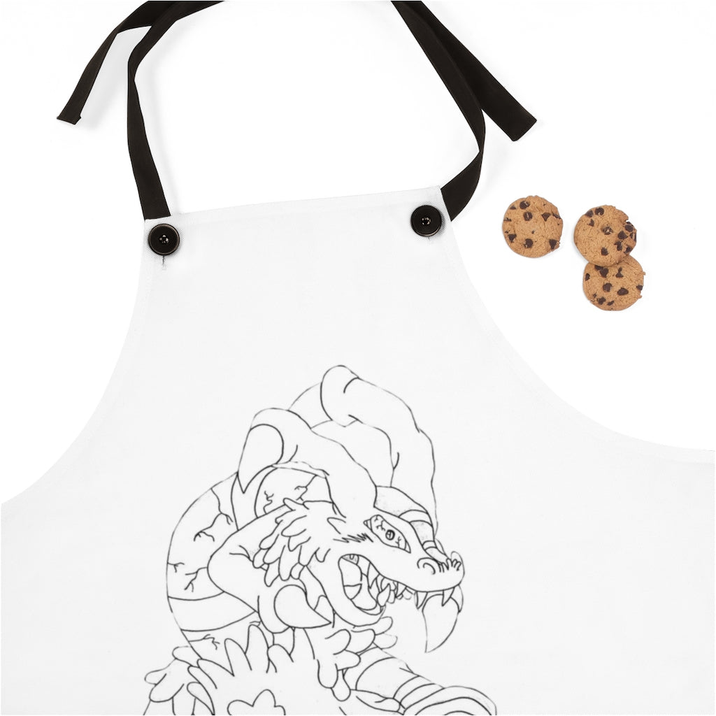 Gydro Apron featuring a stylish design with black detachable twill straps, perfect for cooking and grilling.