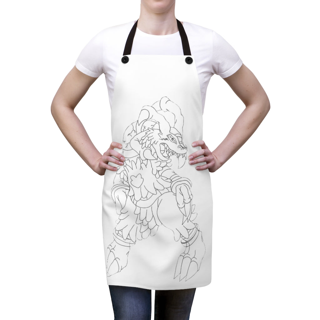 Gydro Apron featuring a stylish design with black detachable twill straps, perfect for cooking and grilling.