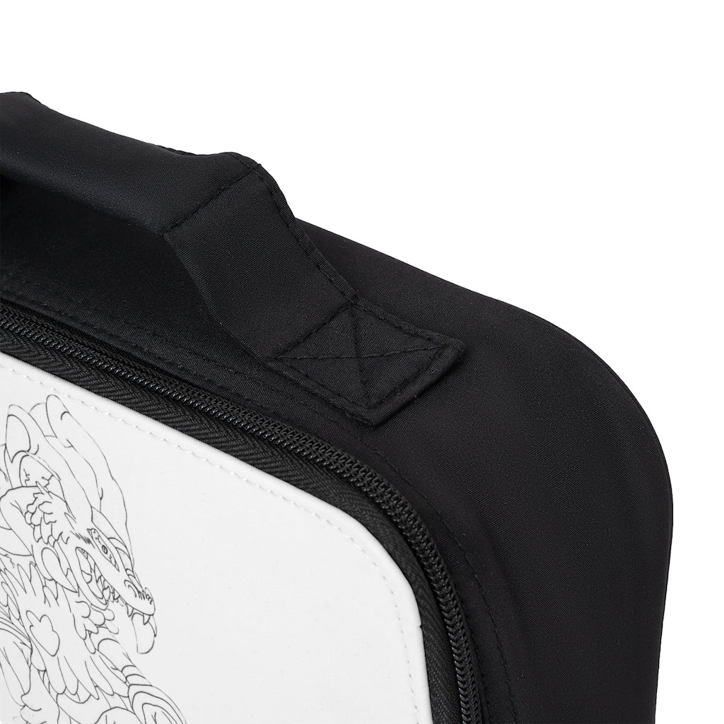 Gydro Lunch Bag featuring a black base and customizable white area, ideal for adults and kids.