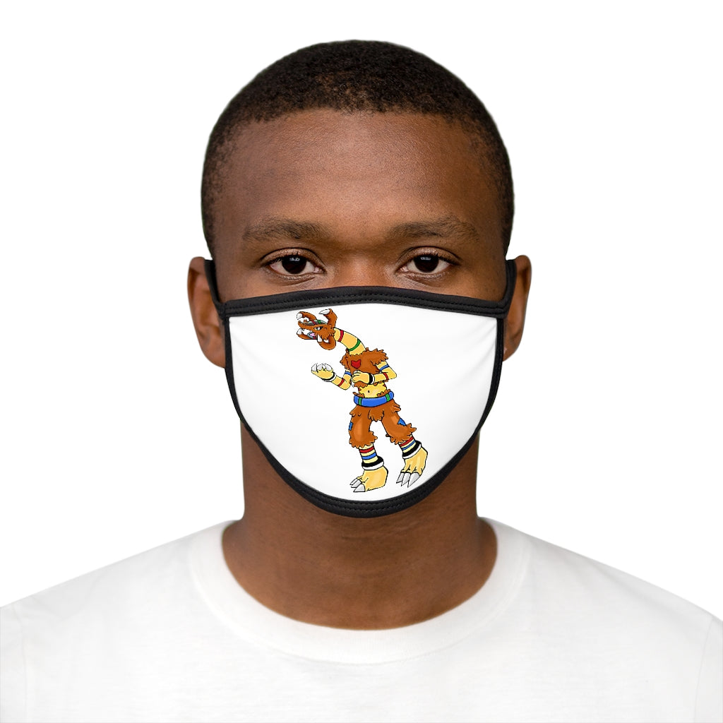 Gydro Mixed-Fabric Face Mask featuring a black outer edge and earloops, made of polyester and cotton for comfort and style.