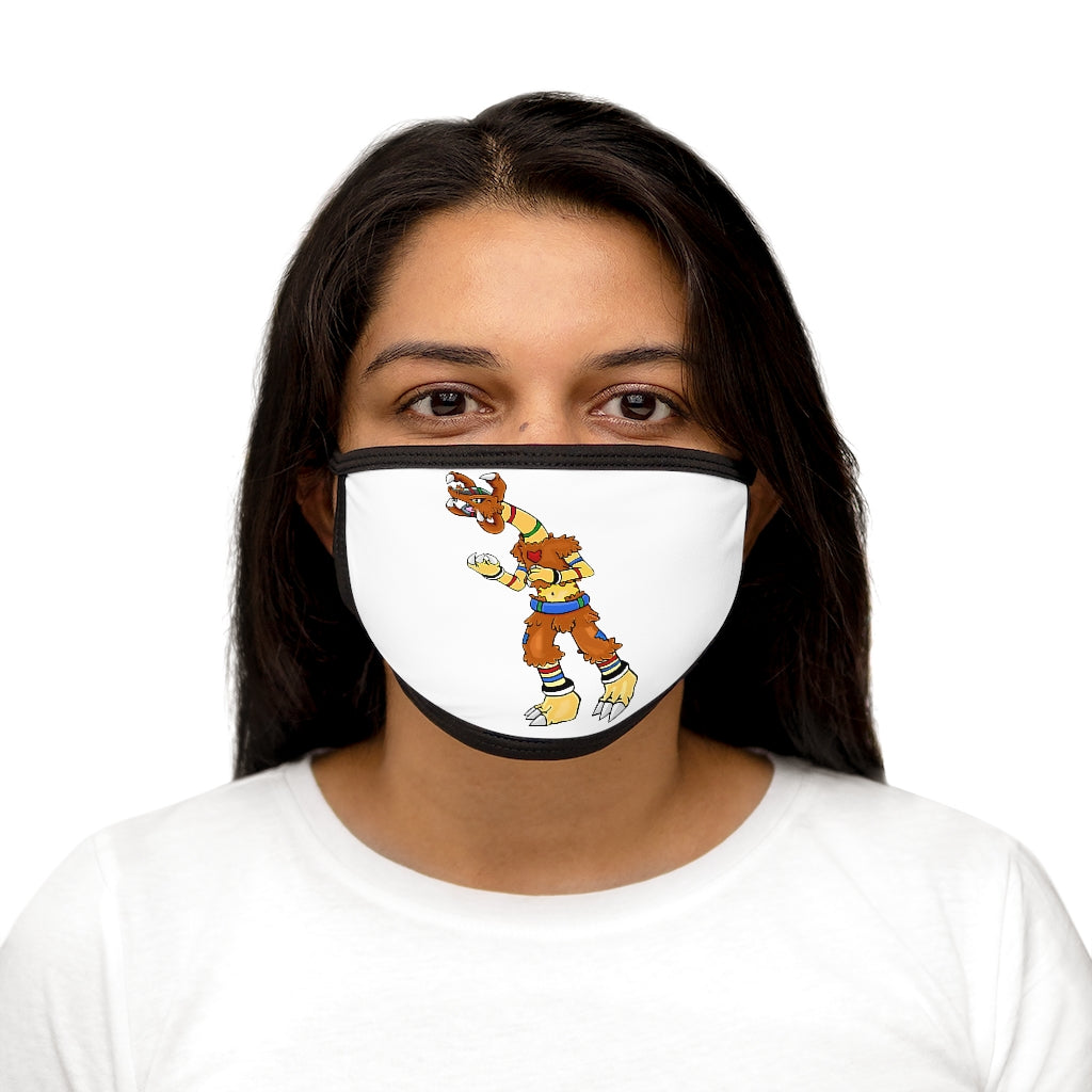 Gydro Mixed-Fabric Face Mask featuring a black outer edge and earloops, made of polyester and cotton for comfort and style.