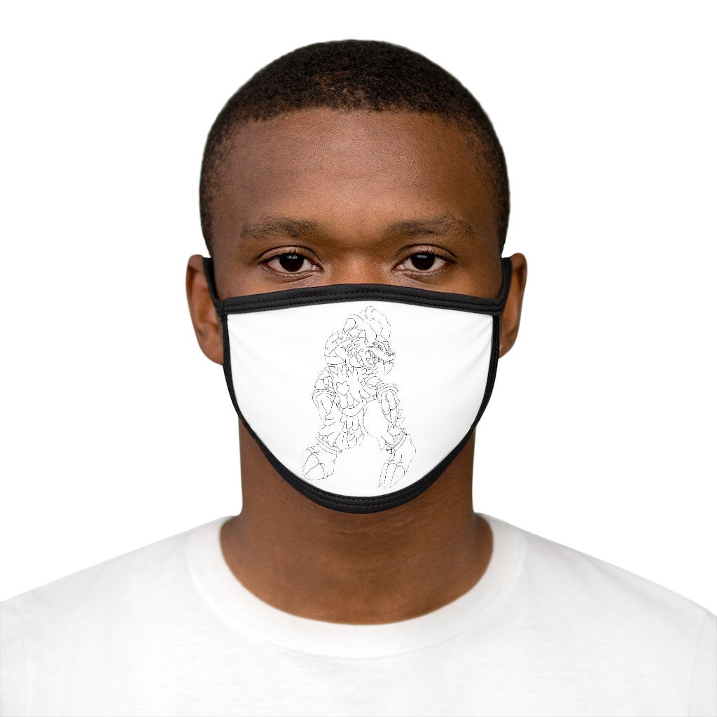 Gydro Mixed-Fabric Face Mask featuring a black outer edge and earloops, made from durable polyester and soft cotton.