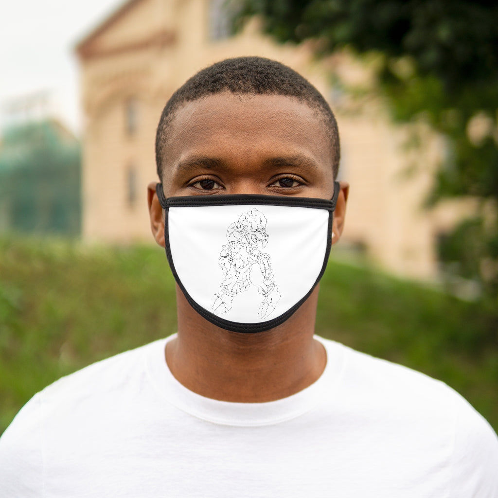 Gydro Mixed-Fabric Face Mask featuring a black outer edge and earloops, made from durable polyester and soft cotton.