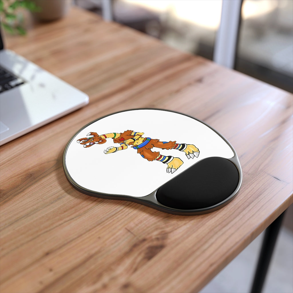 Gydro Mouse Pad with ergonomic Memory Foam wrist rest and customizable neoprene insert, featuring a sleek foot-shaped design.