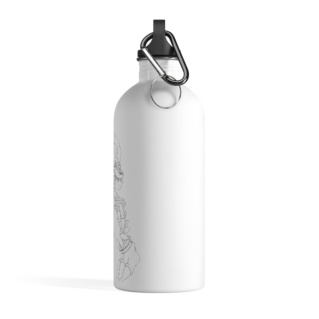 Gydro Stainless Steel Water Bottle with a plastic screw top and carabiner, perfect for hydration on the go.