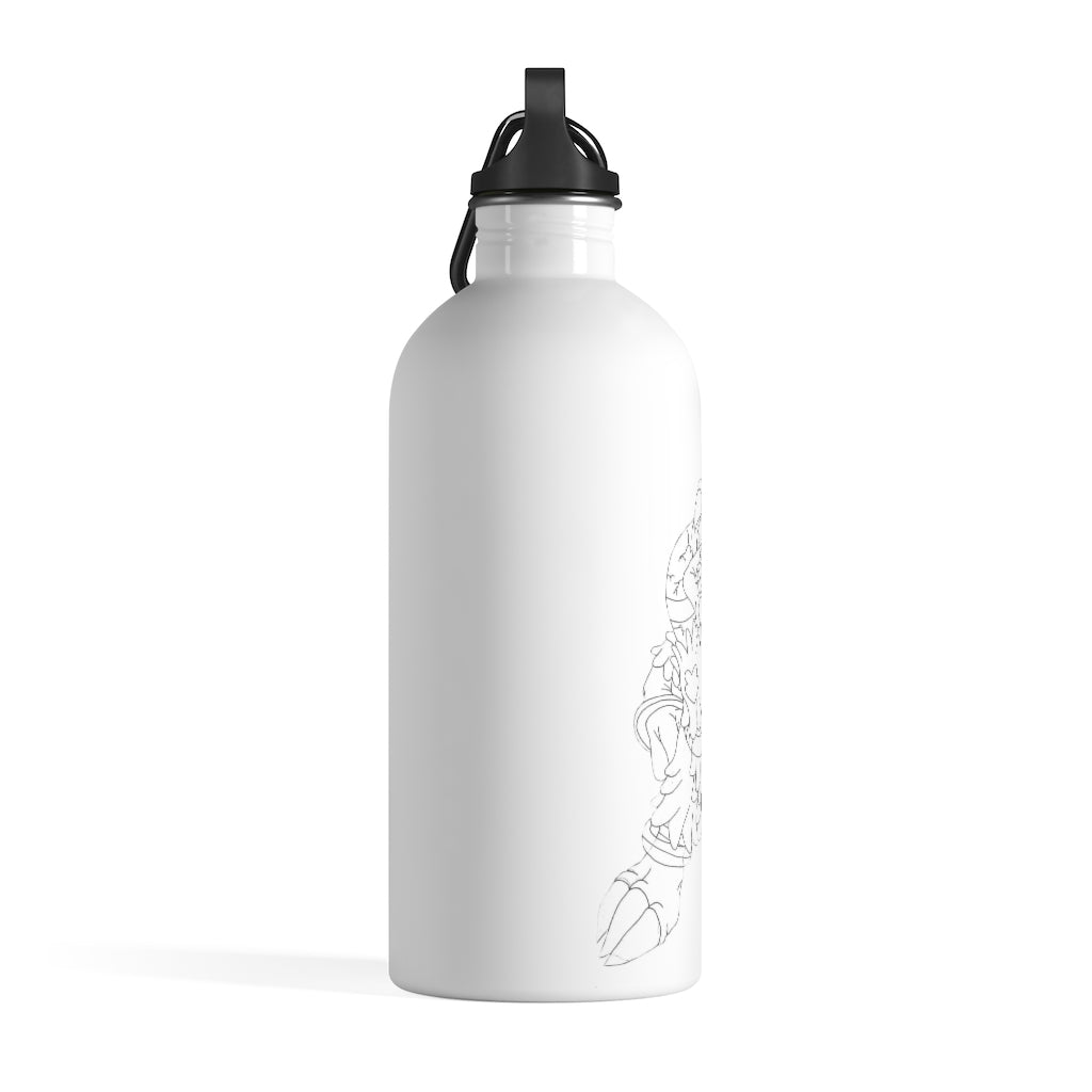 Gydro Stainless Steel Water Bottle with a plastic screw top and carabiner, perfect for hydration on the go.