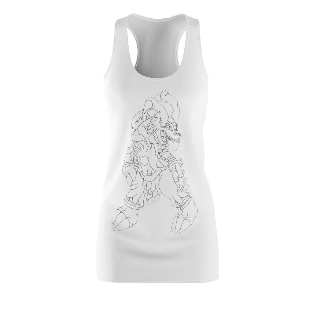 Gydro Women's Cut & Sew Racerback Dress showcasing a stylish and feminine design with a sporty fit, made from high-quality polyester.