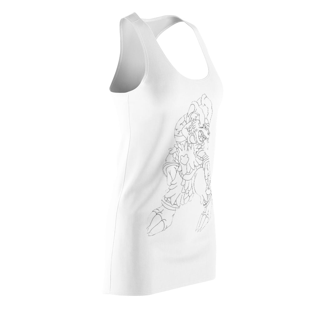 Gydro Women's Cut & Sew Racerback Dress showcasing a stylish and feminine design with a sporty fit, made from high-quality polyester.