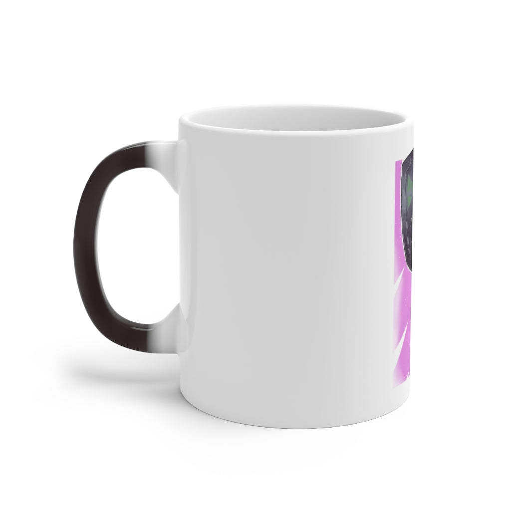 Hammer Color Changing Mug showcasing its unique color-changing feature with a white ceramic finish.