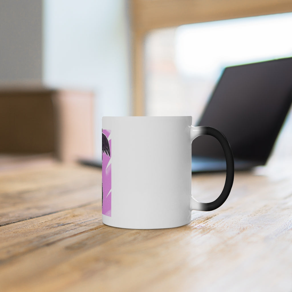 Hammer Color Changing Mug showcasing its unique color-changing feature with a white ceramic finish.