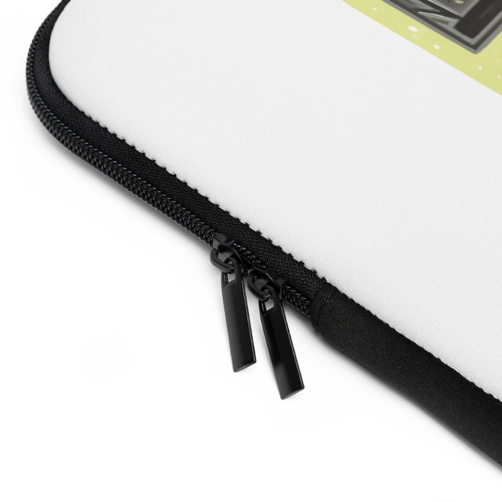 Hammer Laptop Sleeve featuring a customizable front and solid black back, made from water-resistant neoprene material.