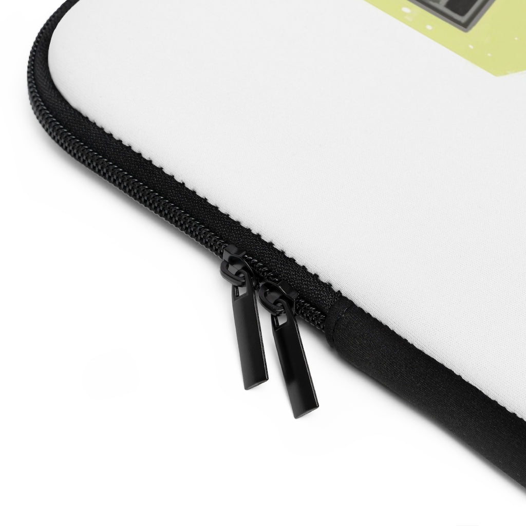 Hammer Laptop Sleeve featuring a customizable front and solid black back, made from water-resistant neoprene material.