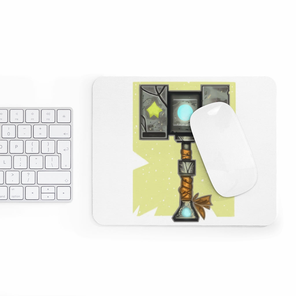 Hammer Mouse Pad featuring a vibrant design, made of durable Neoprene with a non-slip base.