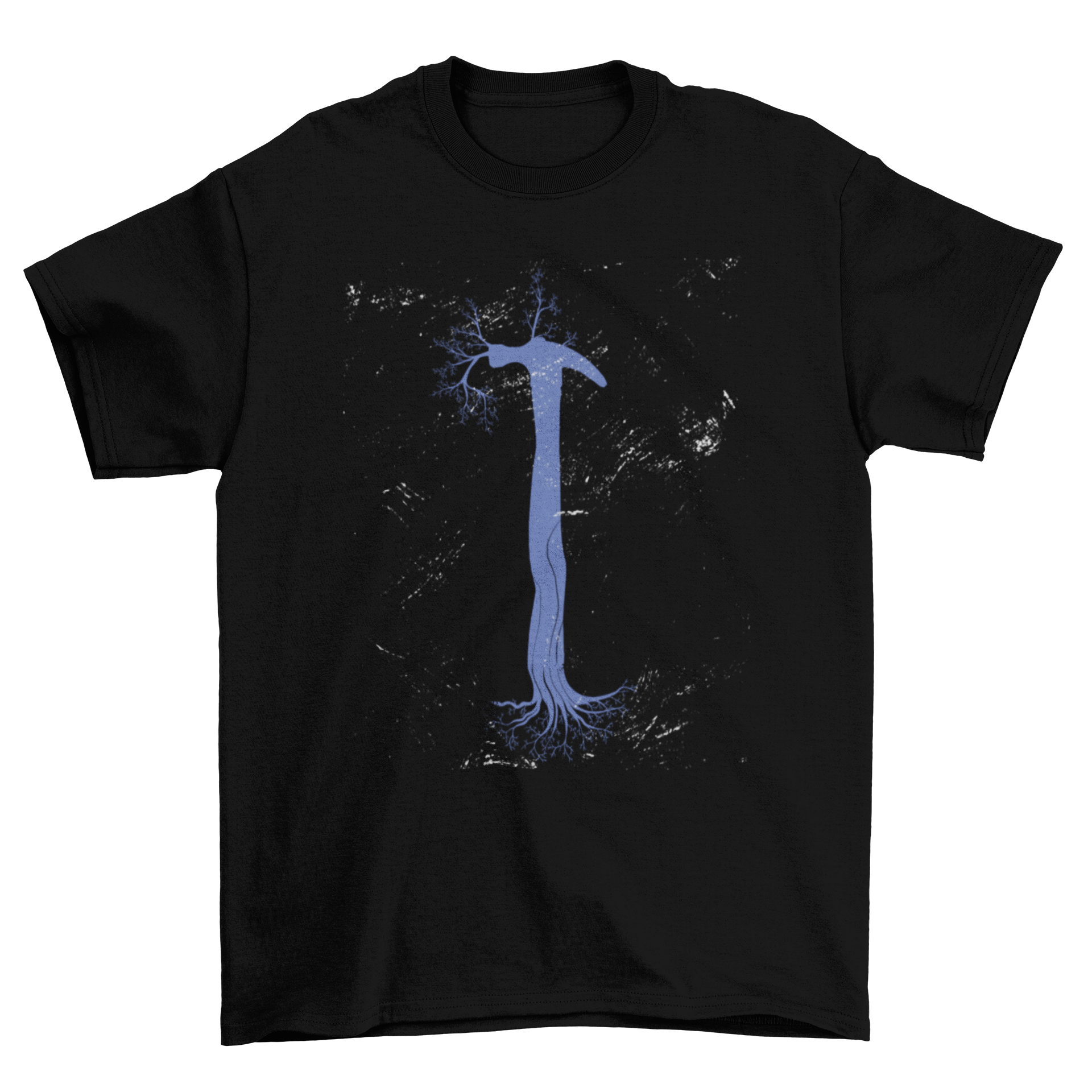 A stylish Hammer Tree T-shirt featuring an abstract illustration of a hammer tree in vibrant colors.