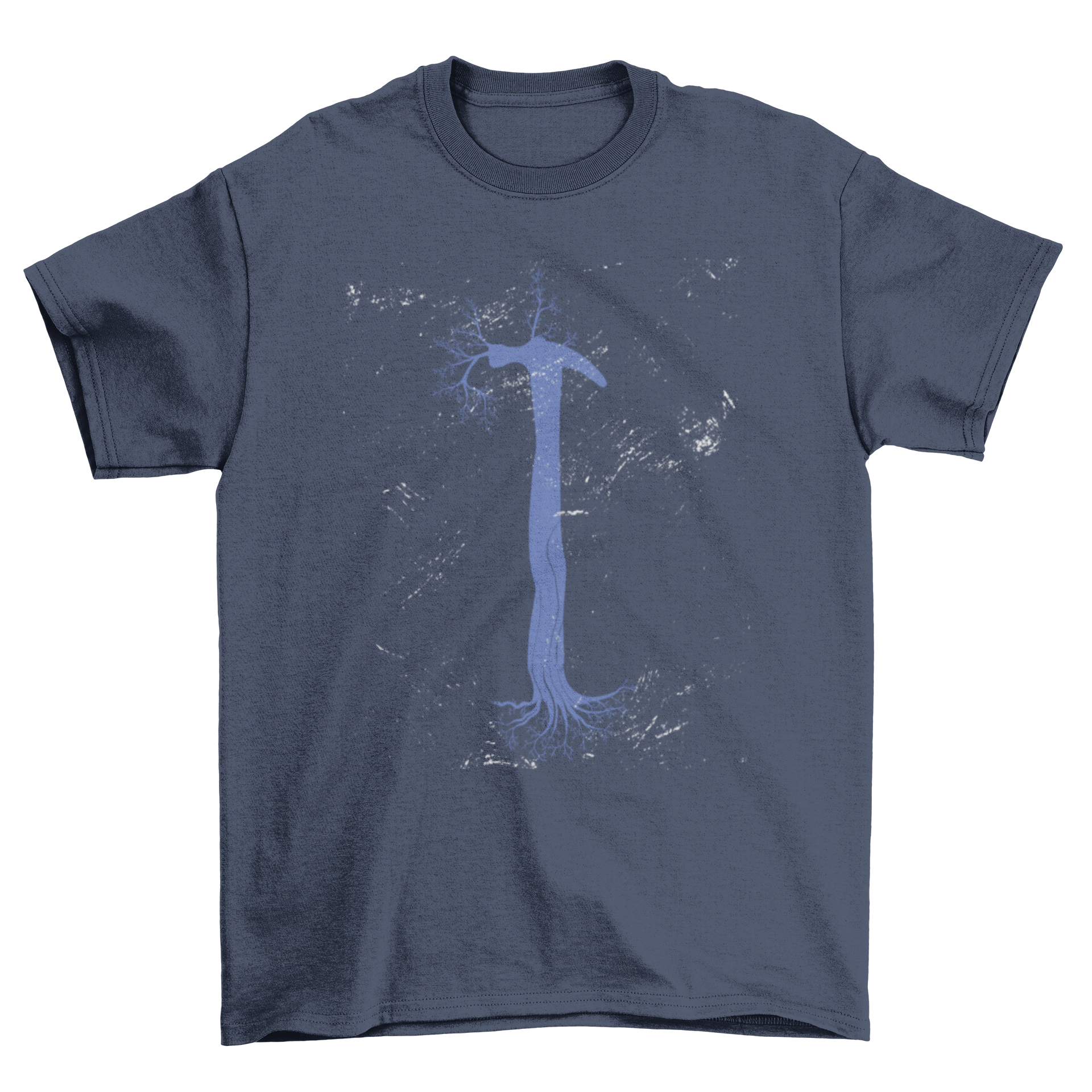 A stylish Hammer Tree T-shirt featuring an abstract illustration of a hammer tree in vibrant colors.