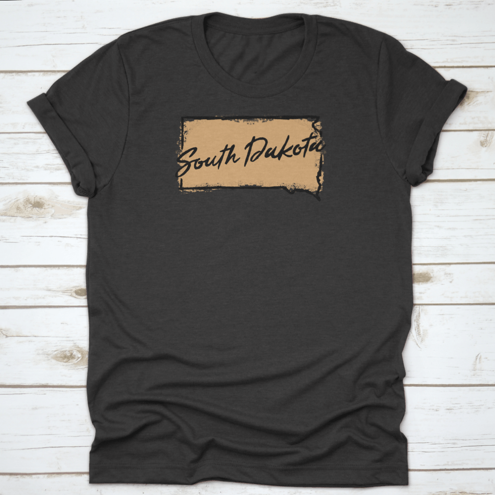 A comfortable Hand Drawn South Dakota State Design Shirt made from 100% cotton, featuring a unique artistic representation of South Dakota.