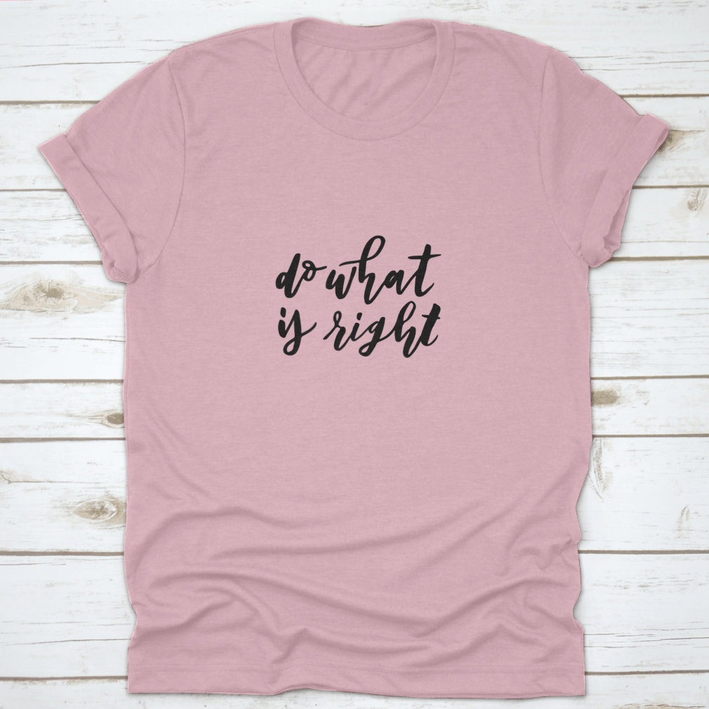 A stylish t-shirt featuring hand drawn vector lettering with motivating modern calligraphy, perfect for casual wear.