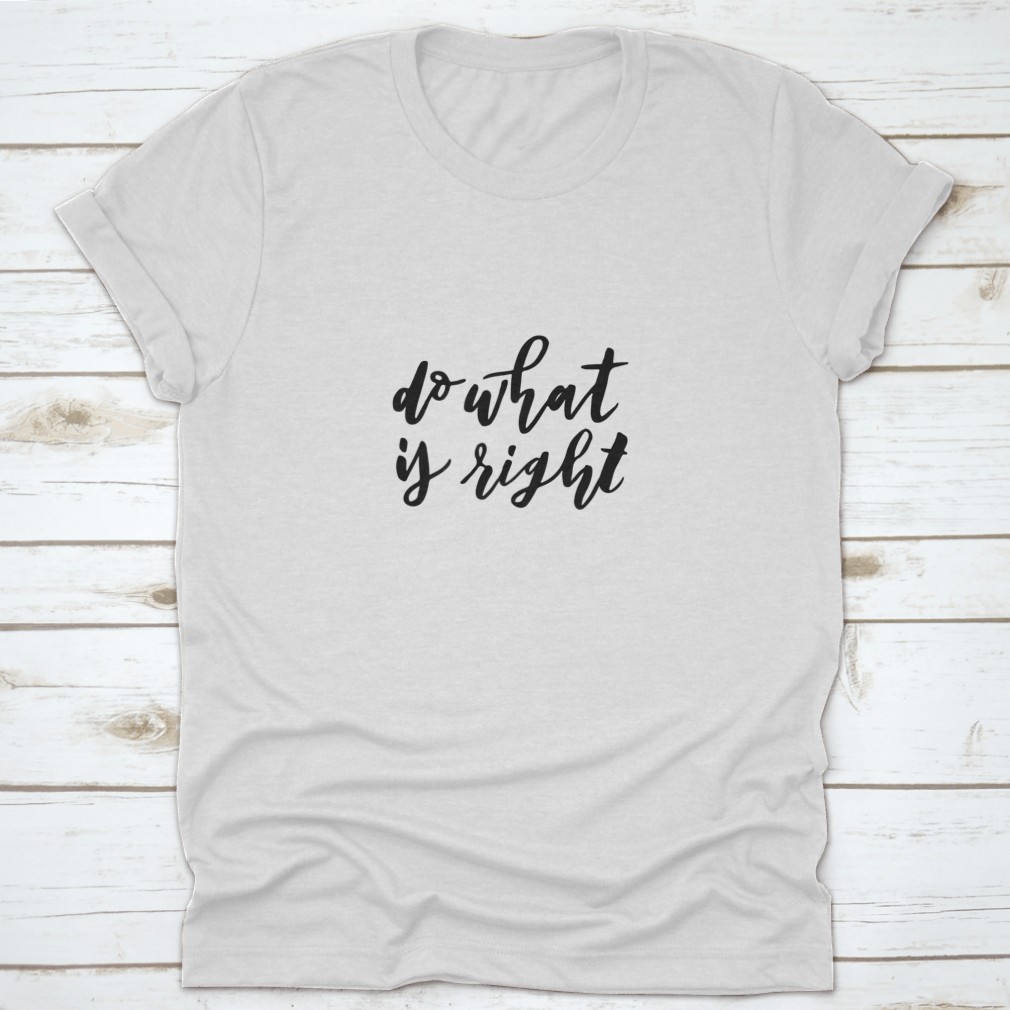 A stylish t-shirt featuring hand drawn vector lettering with motivating modern calligraphy, perfect for casual wear.