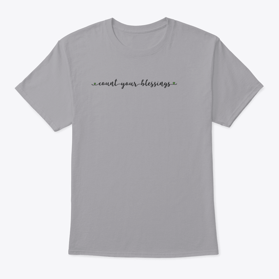 A stylish Hand Sketched Count Your Blessings T-Shirt featuring a unique design, made from 100% cotton for comfort.