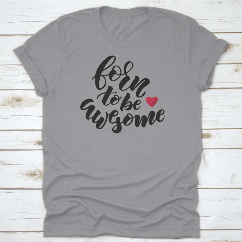 Hand sketched 'You Are Awesome' typography t-shirt in grey, made from 100% cotton with a classic fit.