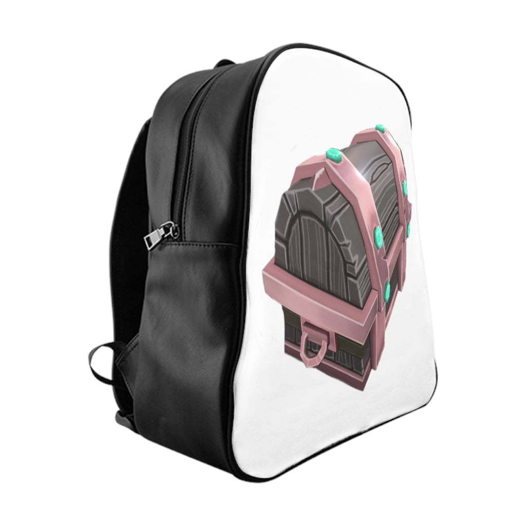 Hand-Painted Chest School Backpack featuring a unique design, padded back, and spacious interior pockets, perfect for school and everyday use.