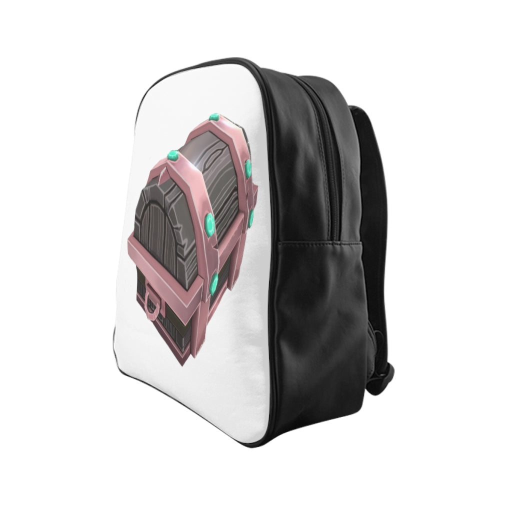 Hand-Painted Chest School Backpack featuring a unique design, padded back, and spacious interior pockets, perfect for school and everyday use.