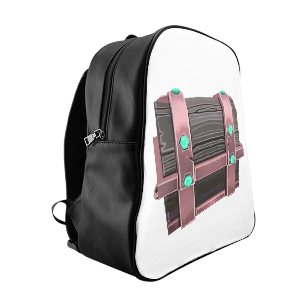 Hand-Painted Chest School Backpack featuring a unique design, padded back, and spacious interior, perfect for school and everyday use.