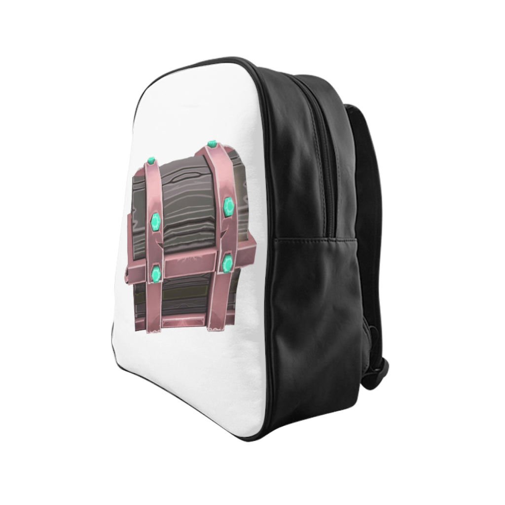 Hand-Painted Chest School Backpack featuring a unique design, padded back, and spacious interior, perfect for school and everyday use.