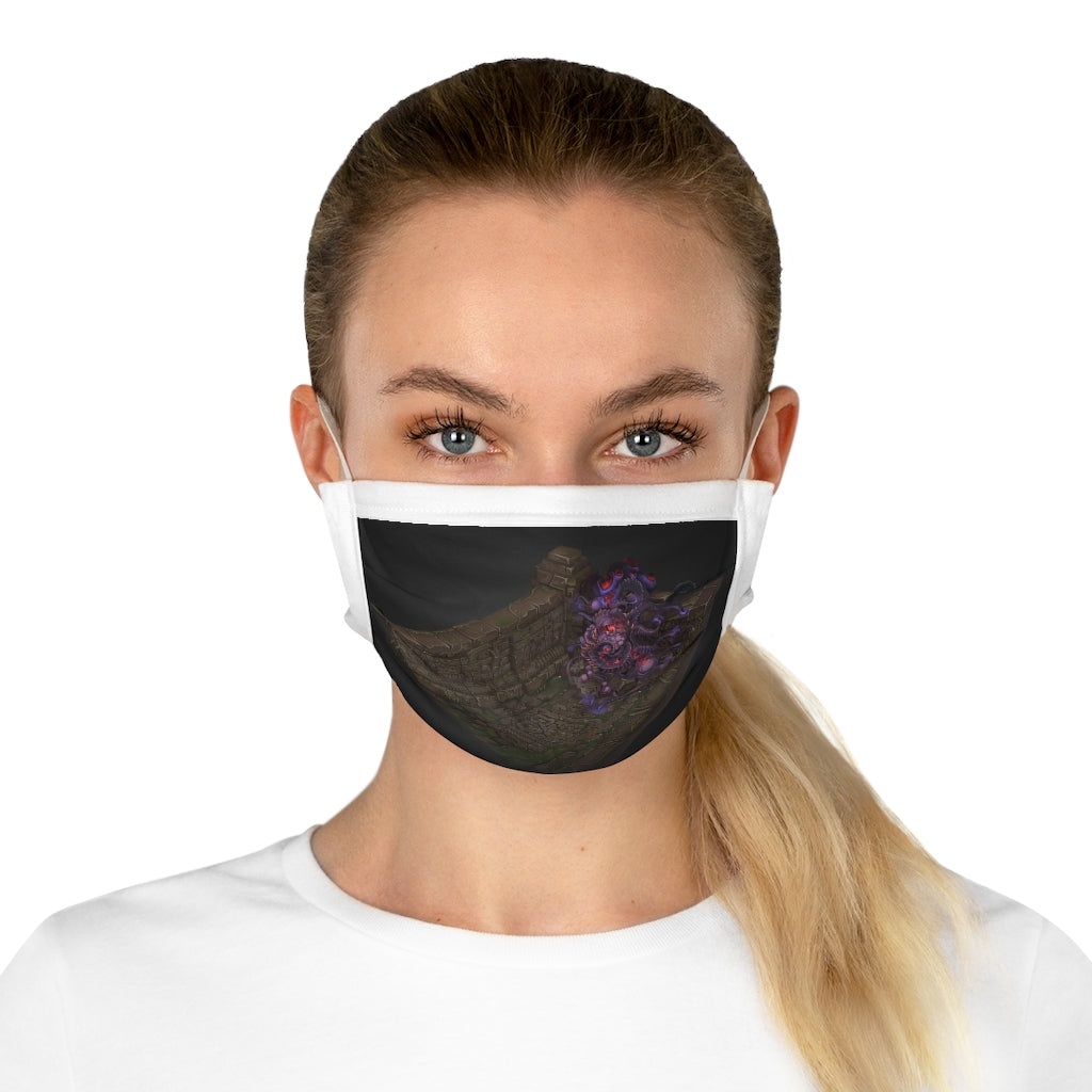 Hand-painted cotton face mask featuring unique environment art designs, showcasing vibrant colors and adjustable features for comfort.