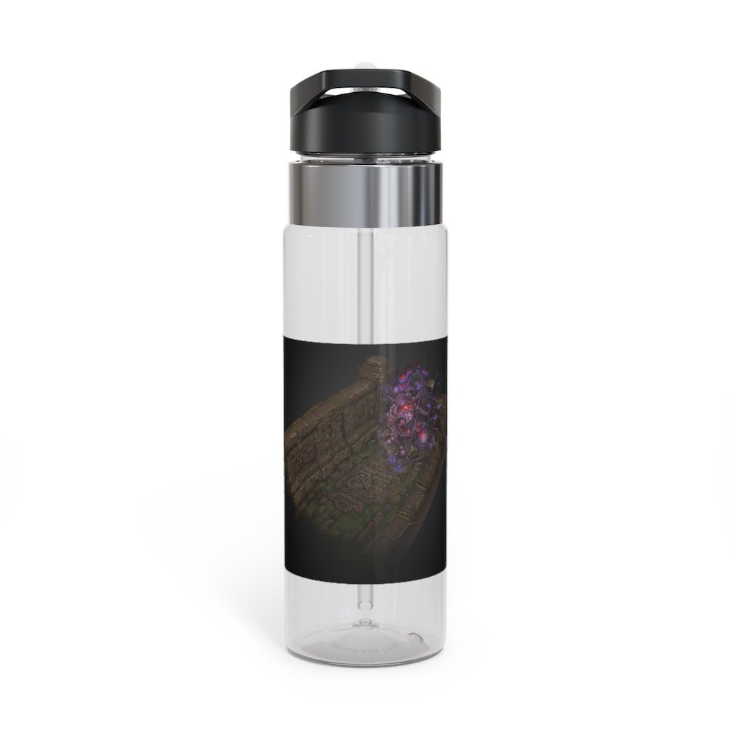 Hand-painted Kensington Tritan™ Sport Bottle, 20oz, featuring a unique design, carabiner hook, and spill-resistant lid.