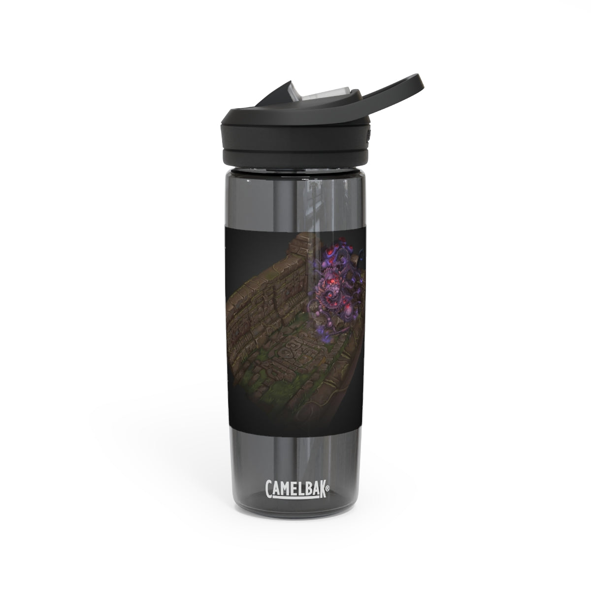 Hand-Painted CamelBak Eddy® Water Bottle in 20oz and 25oz sizes, showcasing a unique design and robust Tritan™ material.