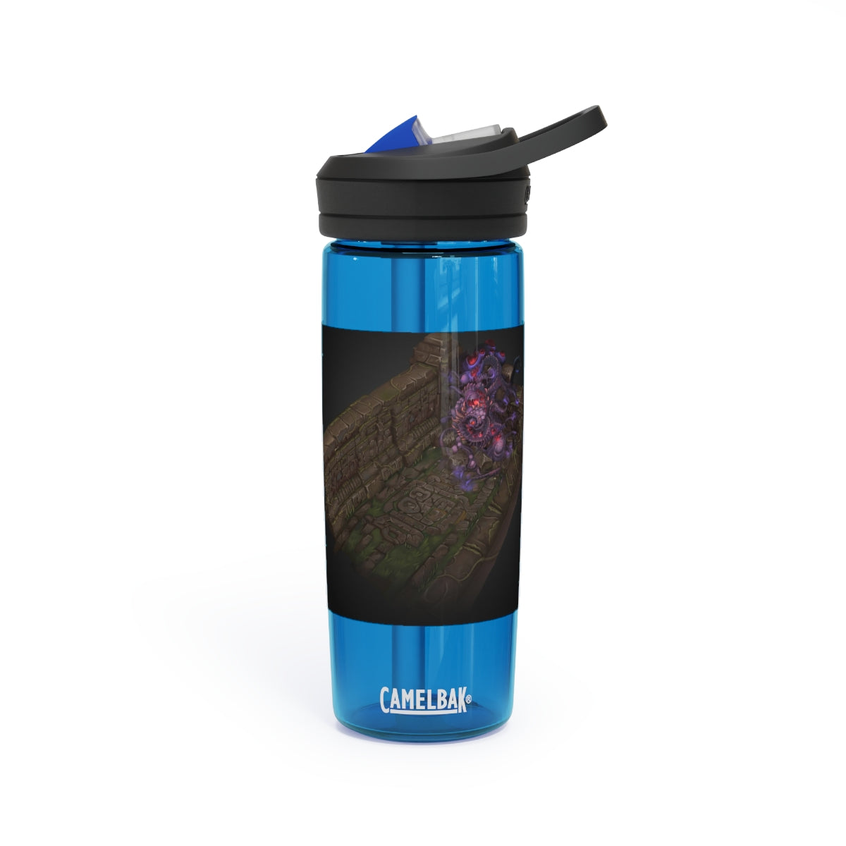 Hand-Painted CamelBak Eddy® Water Bottle in 20oz and 25oz sizes, showcasing a unique design and robust Tritan™ material.