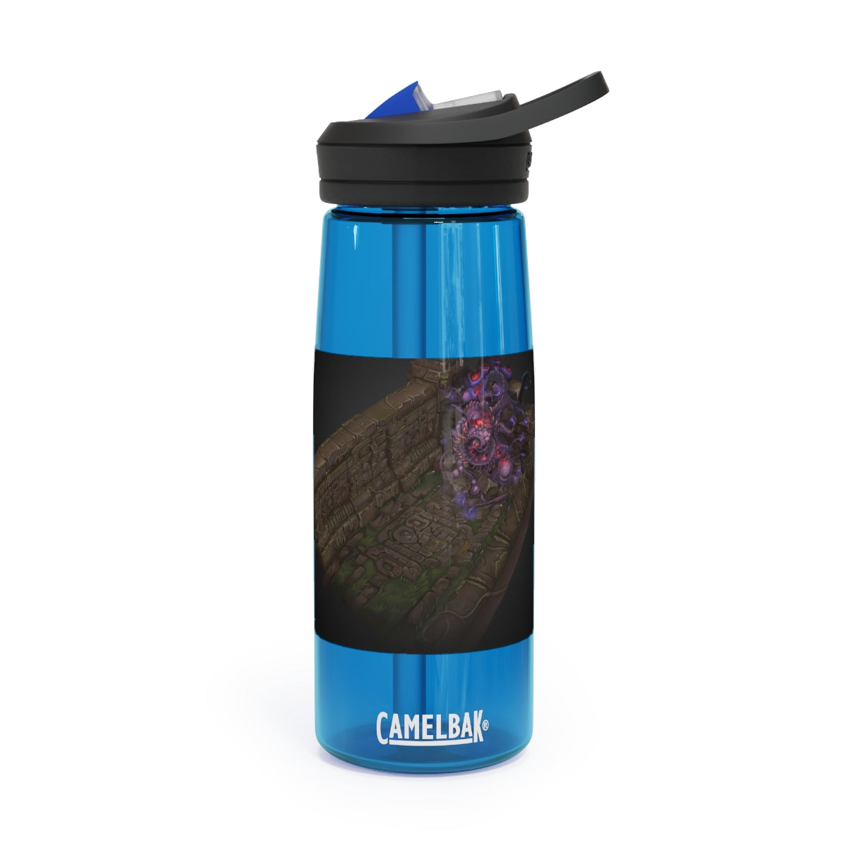 Hand-Painted CamelBak Eddy® Water Bottle in 20oz and 25oz sizes, showcasing a unique design and robust Tritan™ material.