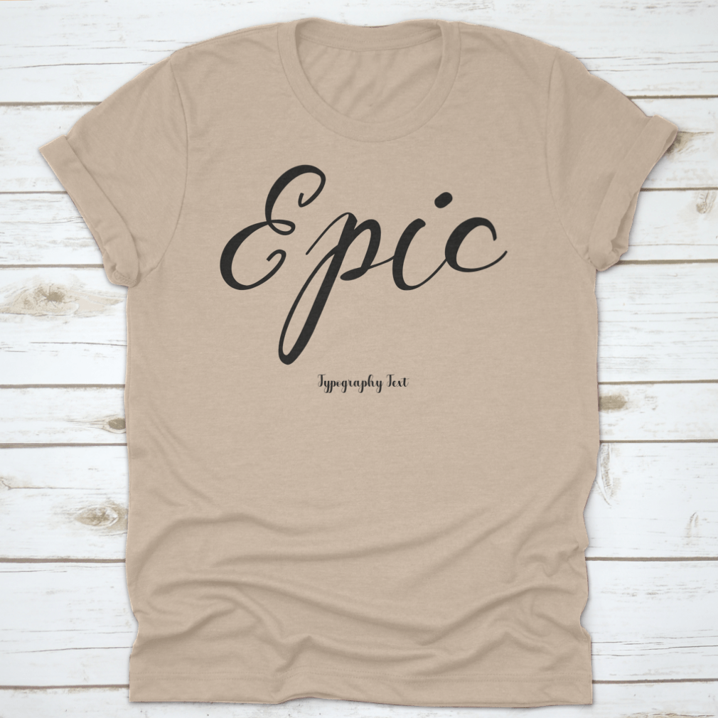 A stylish Handwritten Cursive Typography Text Phrase on a soft cotton fabric, showcasing its unique design and quality.