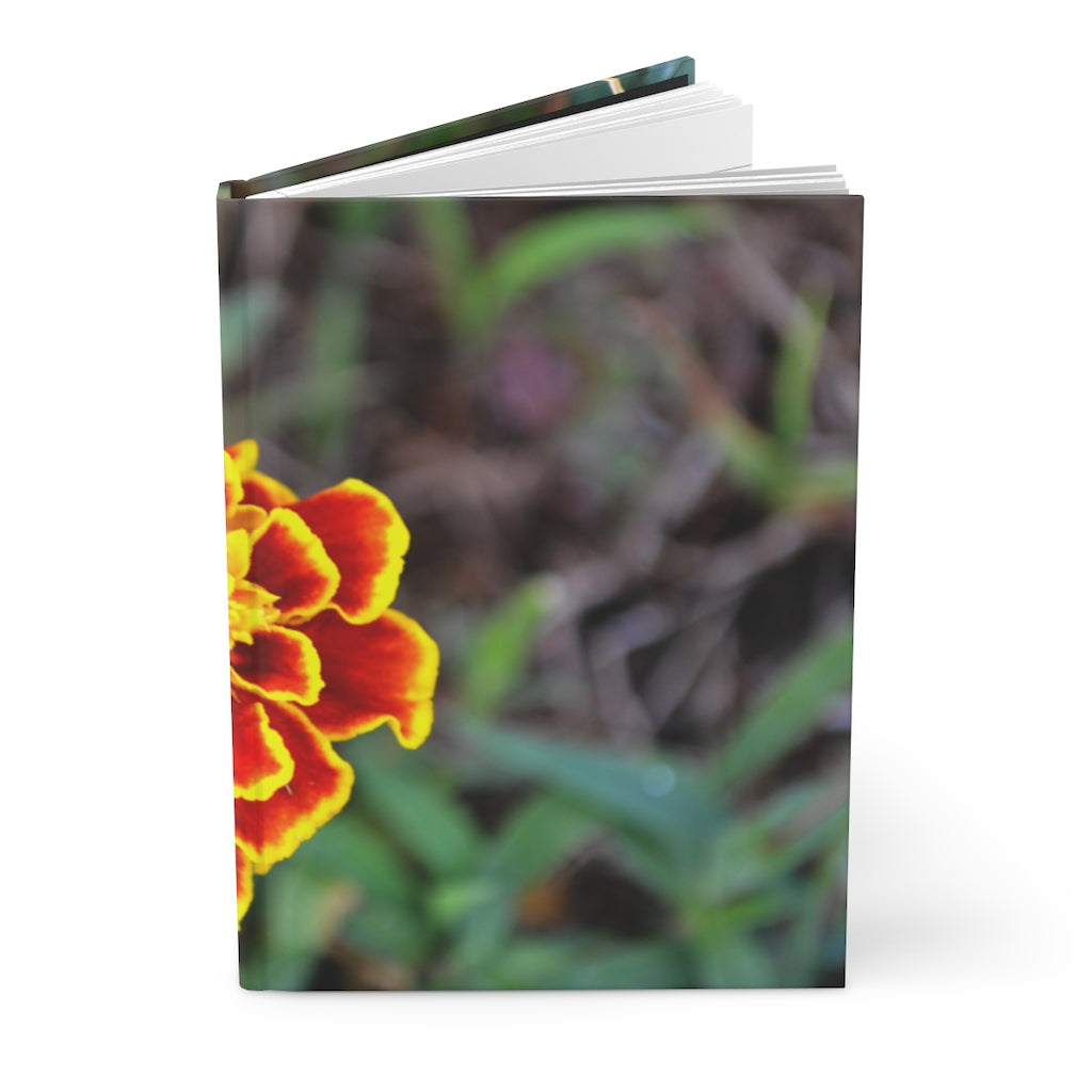 A stylish hardcover journal with a matte finish, featuring customizable front and back covers, ideal for personal journaling.